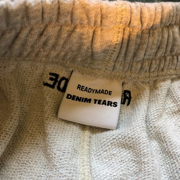 READYMADE x Denim Tears Cotton Wreath Sweatshorts Grey/White - Picture 4 of 8